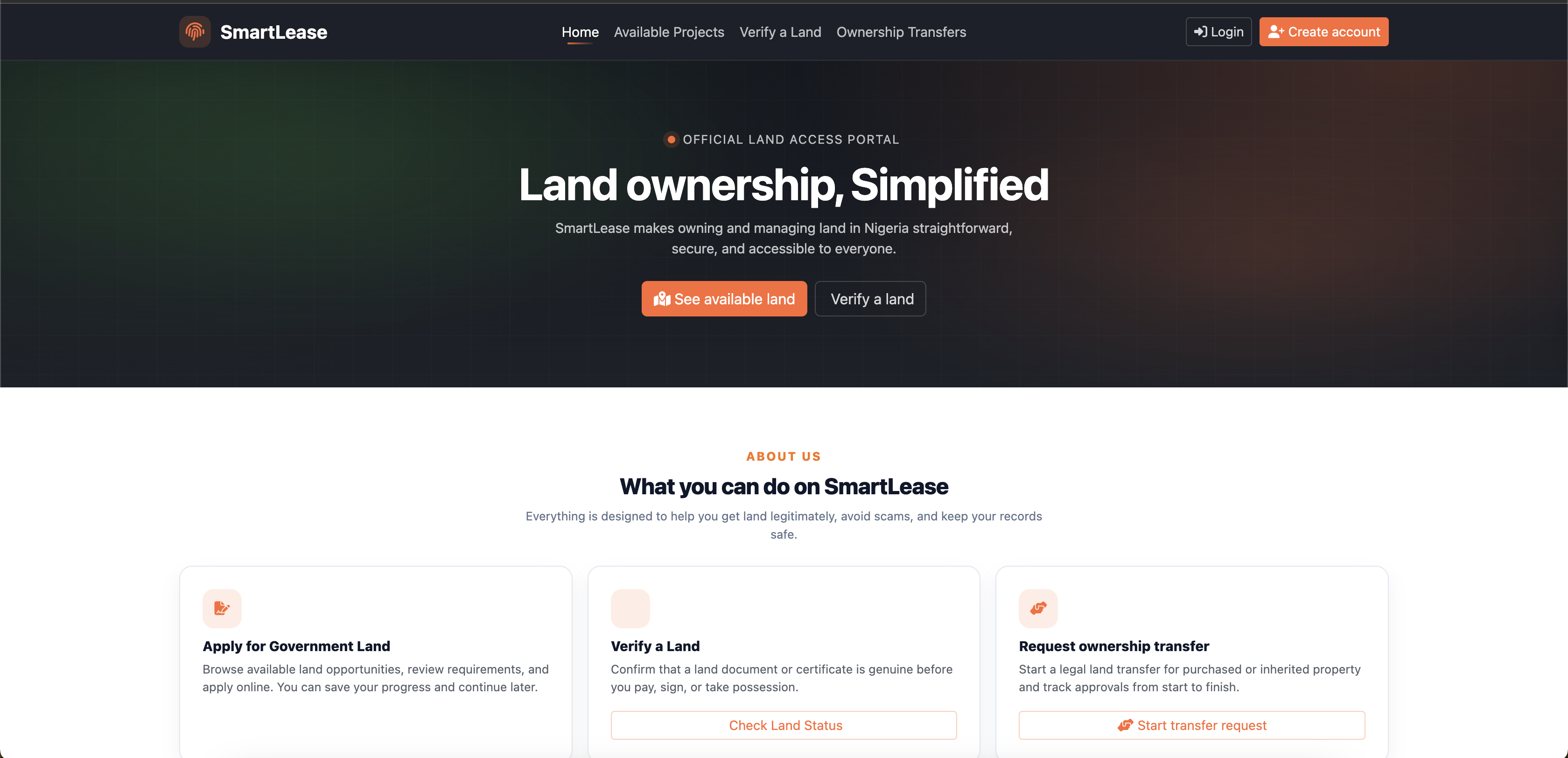 SmartLease — Land ownership simplified